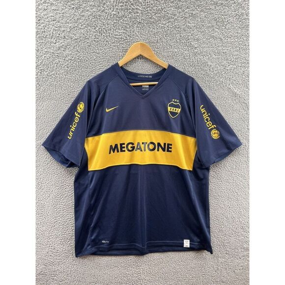 Nike For 2007-08 Boca Juniors Megatone Navy Blue Home Jersey Men’s Size XXL